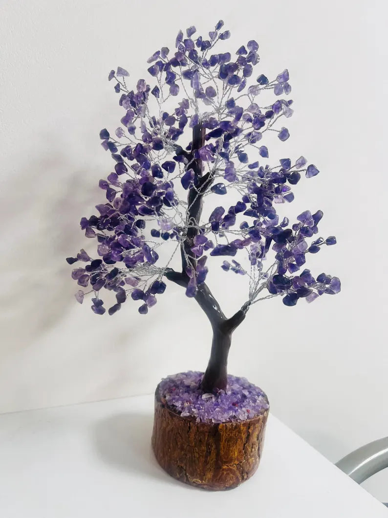 Amethyst Crystal Tree – 500 Beads Handmade Feng Shui Bonsai tree