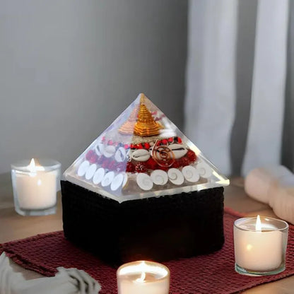 Gomati Chakra Pyramid with Shree Yantra – Prosperity, Protection & Wealth Energy