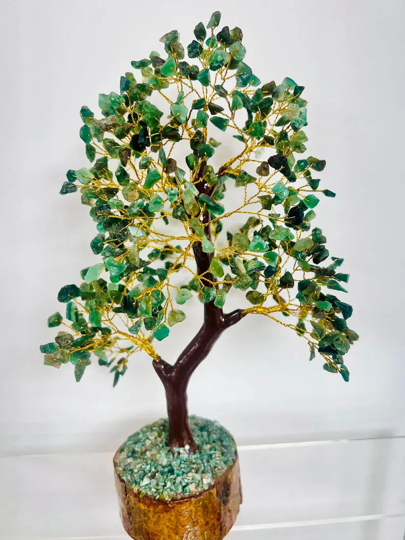 Green Jade Crystal Tree – 500 Beads Feng Shui Money Tree