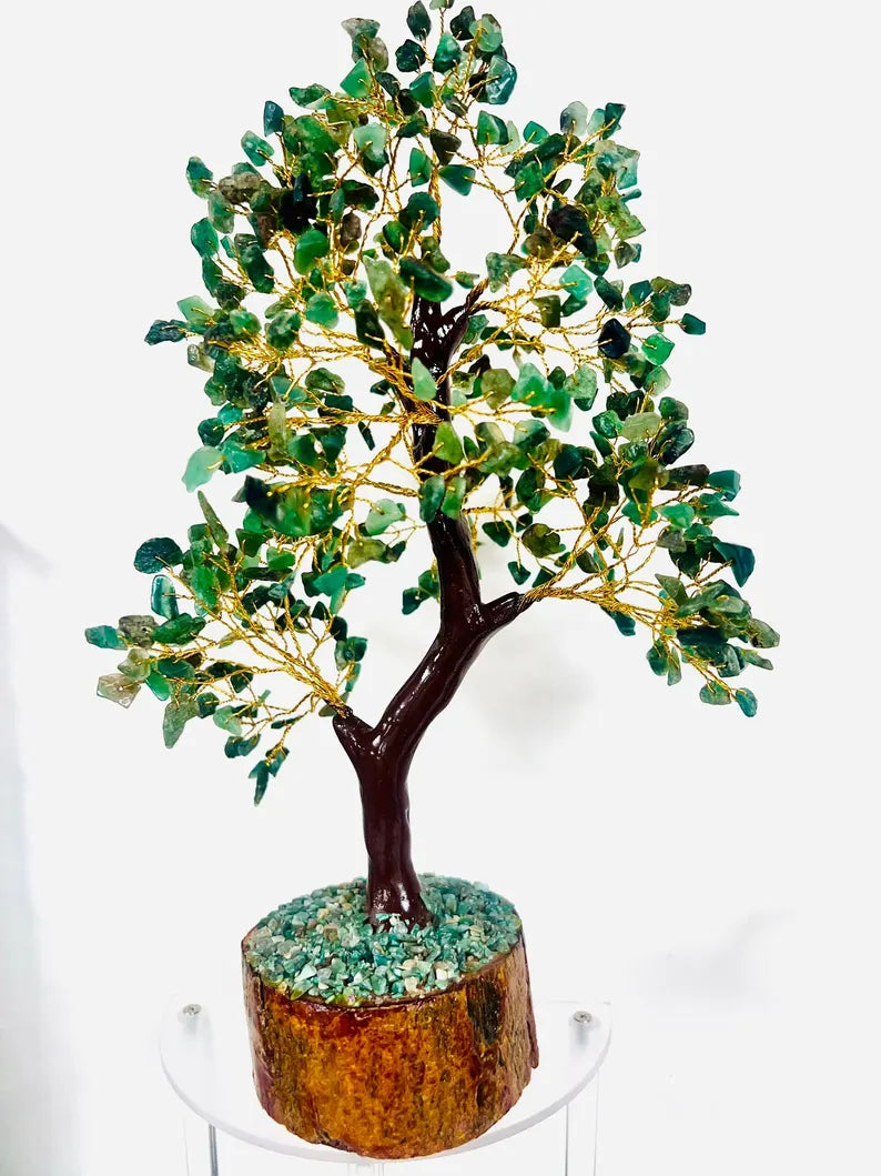 Green Jade Crystal Tree – 500 Beads Feng Shui Money Tree