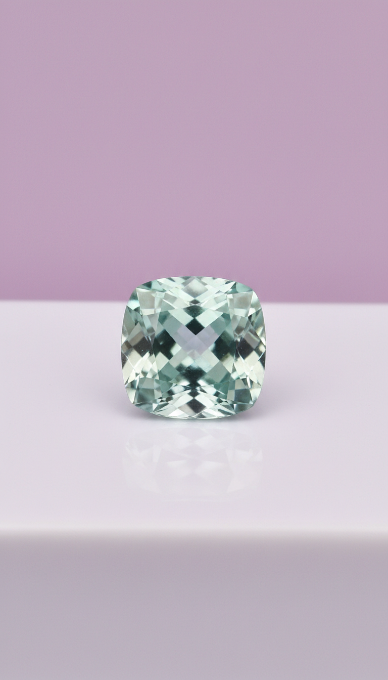 Aquamarine Cushion Cut Loose Gemstone