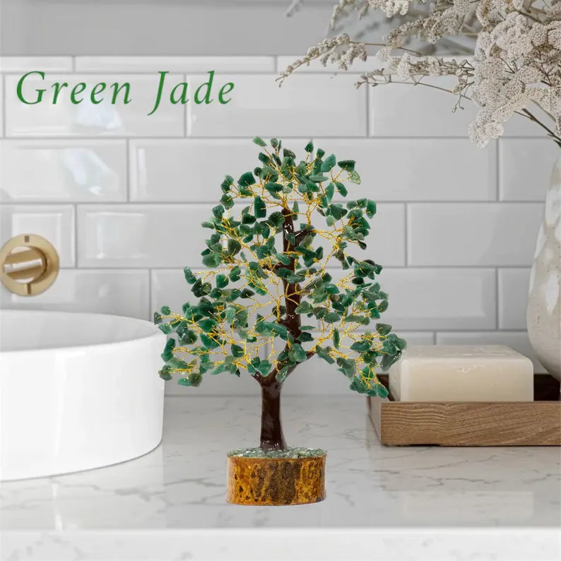 Green Jade Crystal Tree – 500 Beads Feng Shui Money Tree
