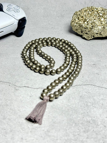 Pyrite Stone Mala